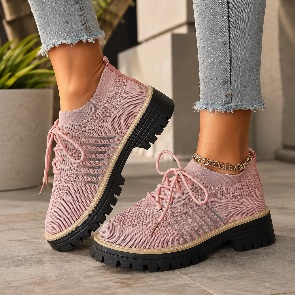 Kayla Platform Lace-Up Sneakers
