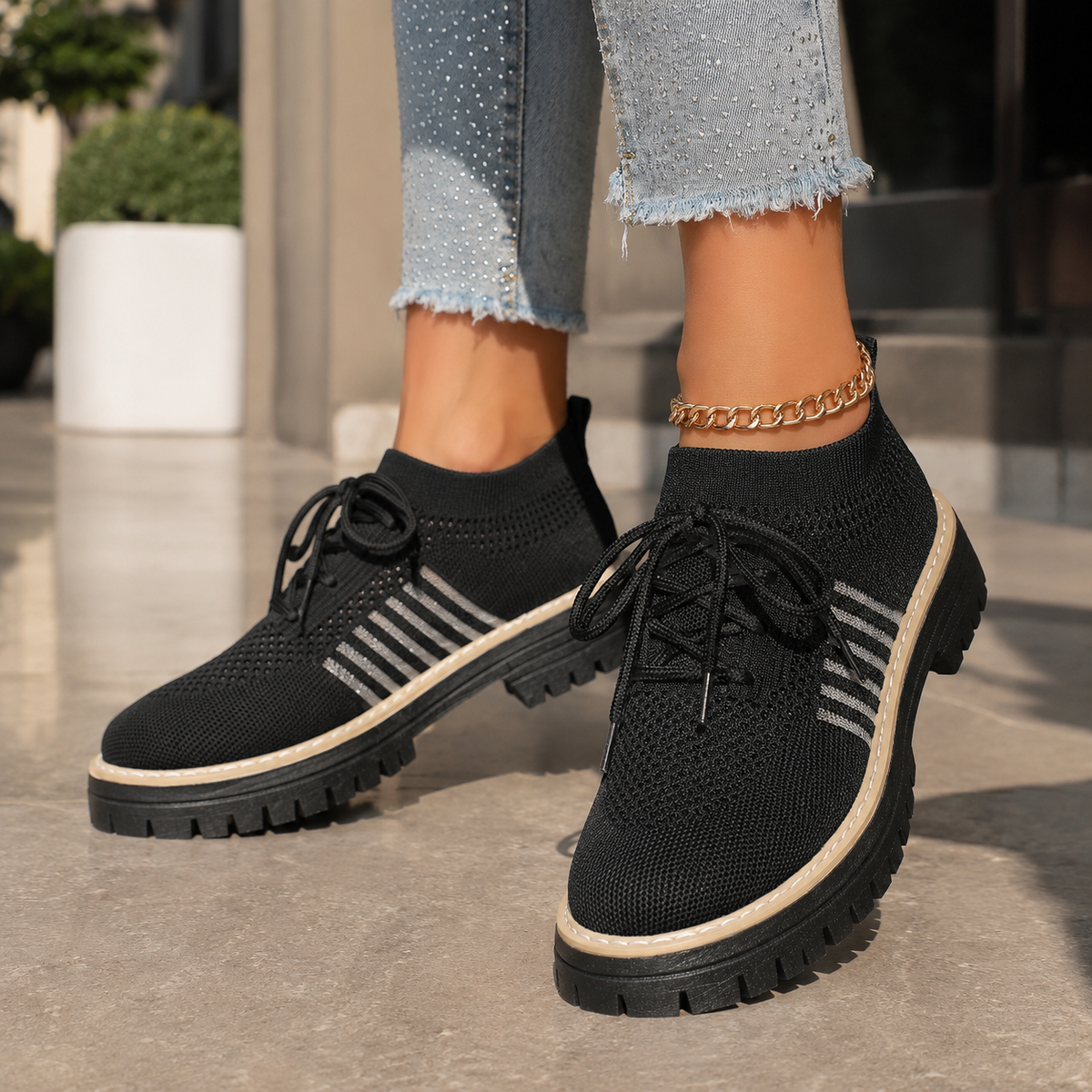 Kayla Platform Lace-Up Sneakers