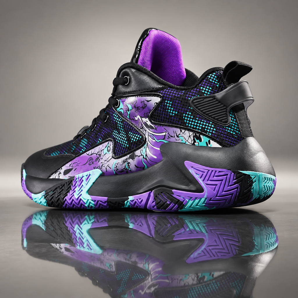 Keaton Men’s Graphic Mid-Top Basketball Sneakers