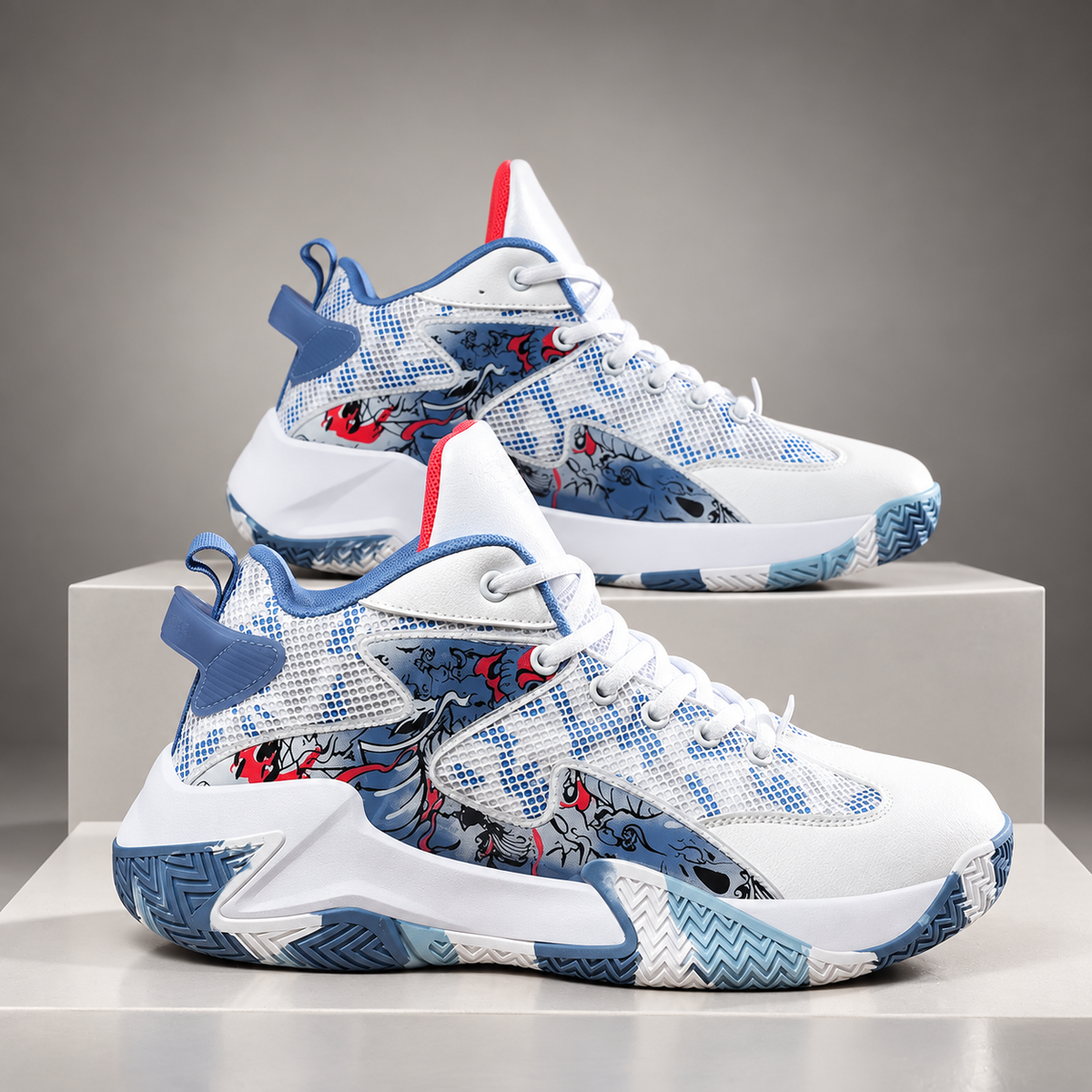 Keaton Men’s Graphic Mid-Top Basketball Sneakers
