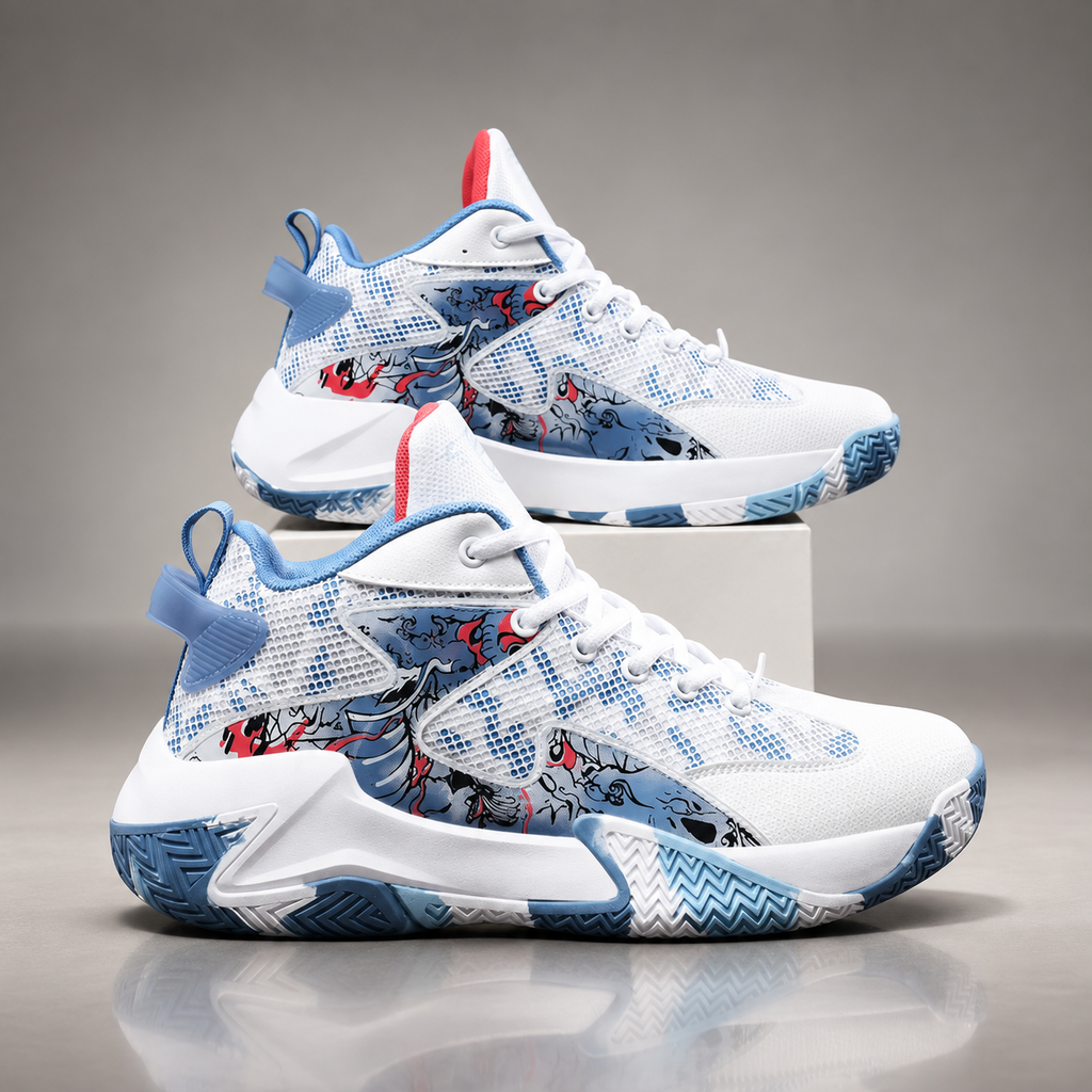 Keaton Men’s Graphic Mid-Top Basketball Sneakers