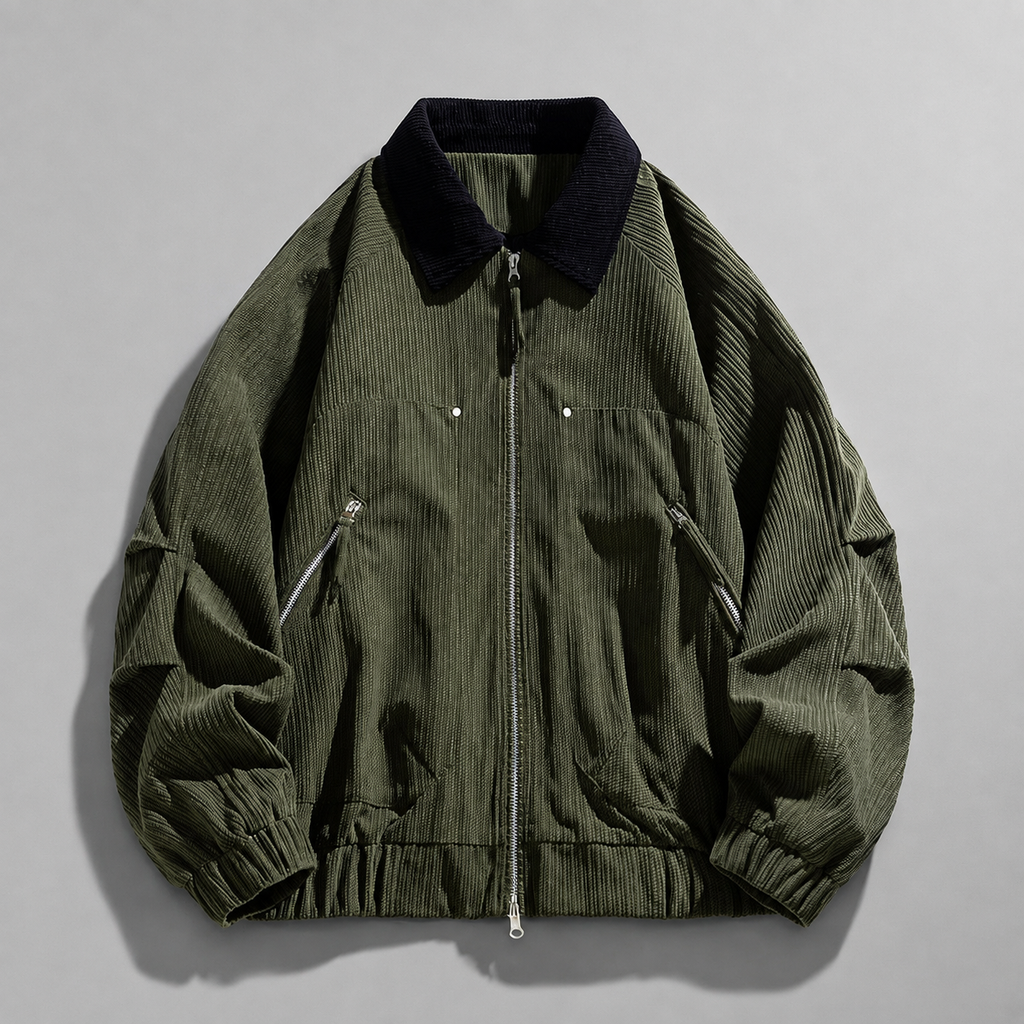 Lancaster Men’s Zip Jacket with Contrast Collar