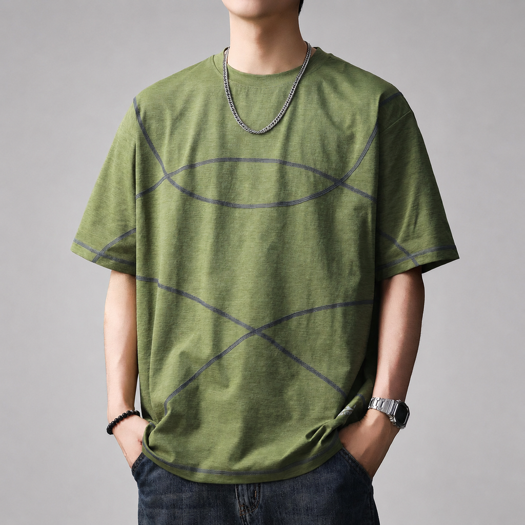 Landon Men’s Contrast Stitch Short Sleeve T-Shirt
