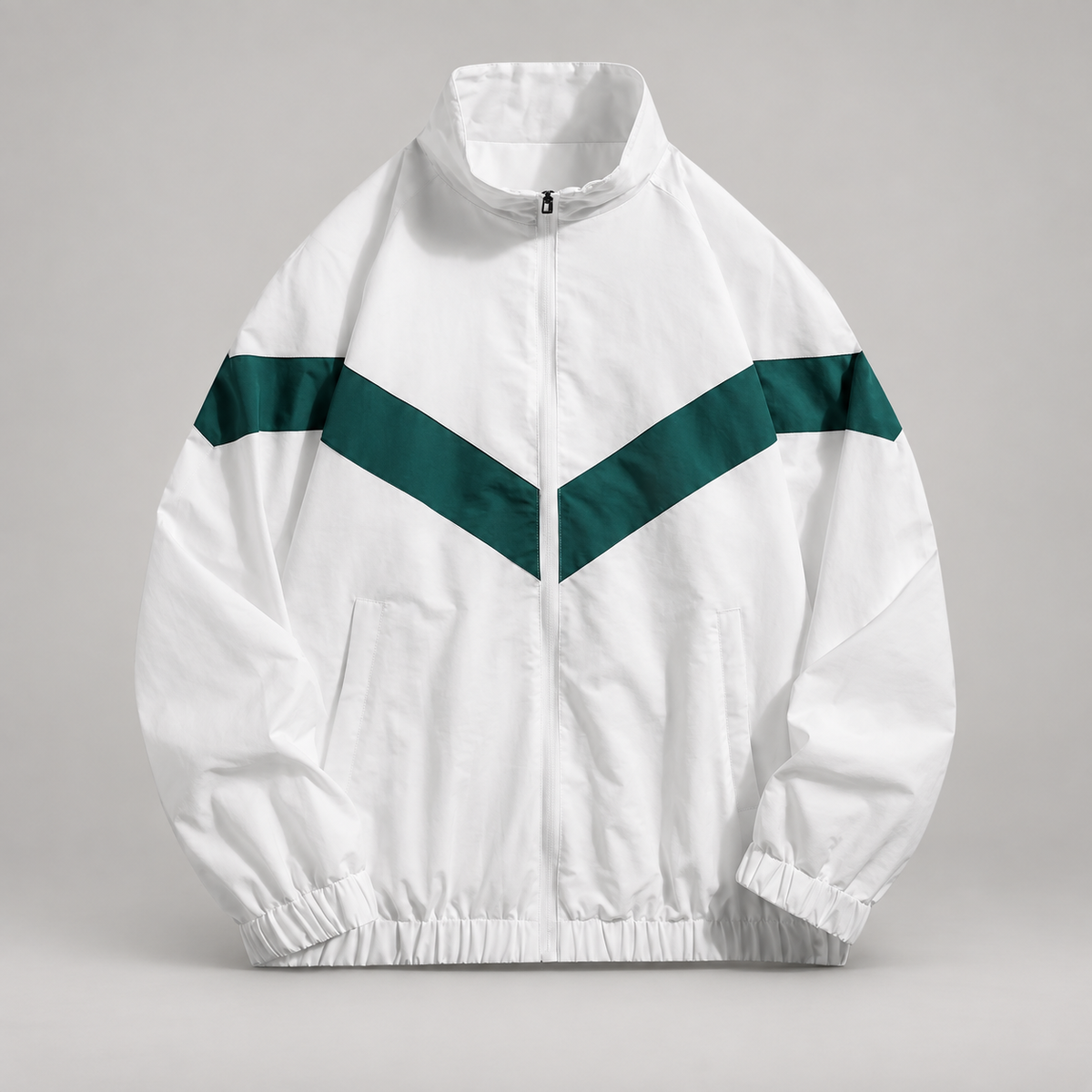Landon Men’s Chevron Color-Block Full-Zip Track Jacket
