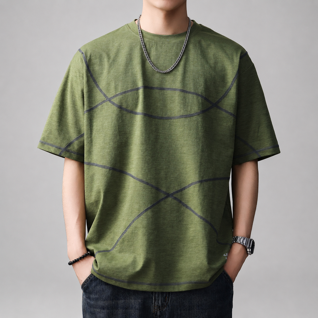 Landon Men’s Contrast Stitch Short Sleeve T-Shirt