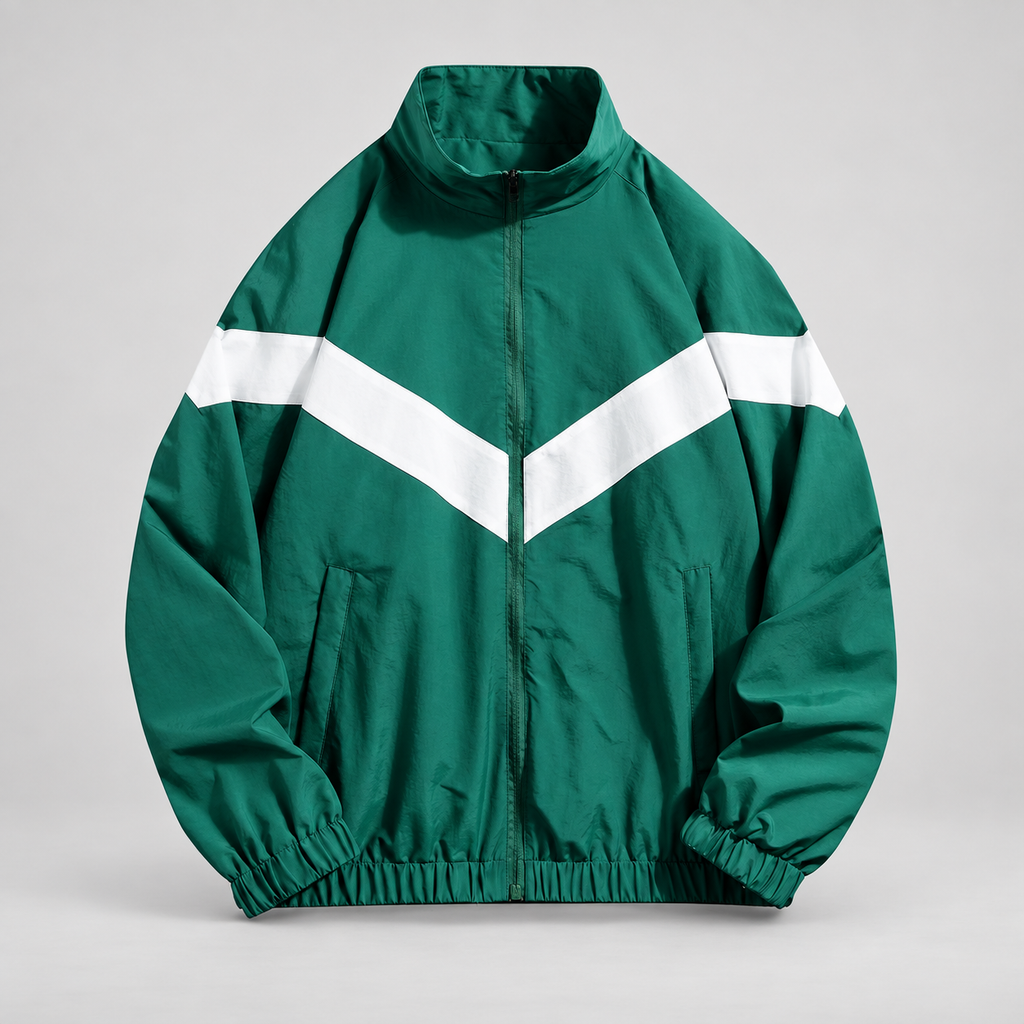 Landon Men’s Chevron Color-Block Full-Zip Track Jacket