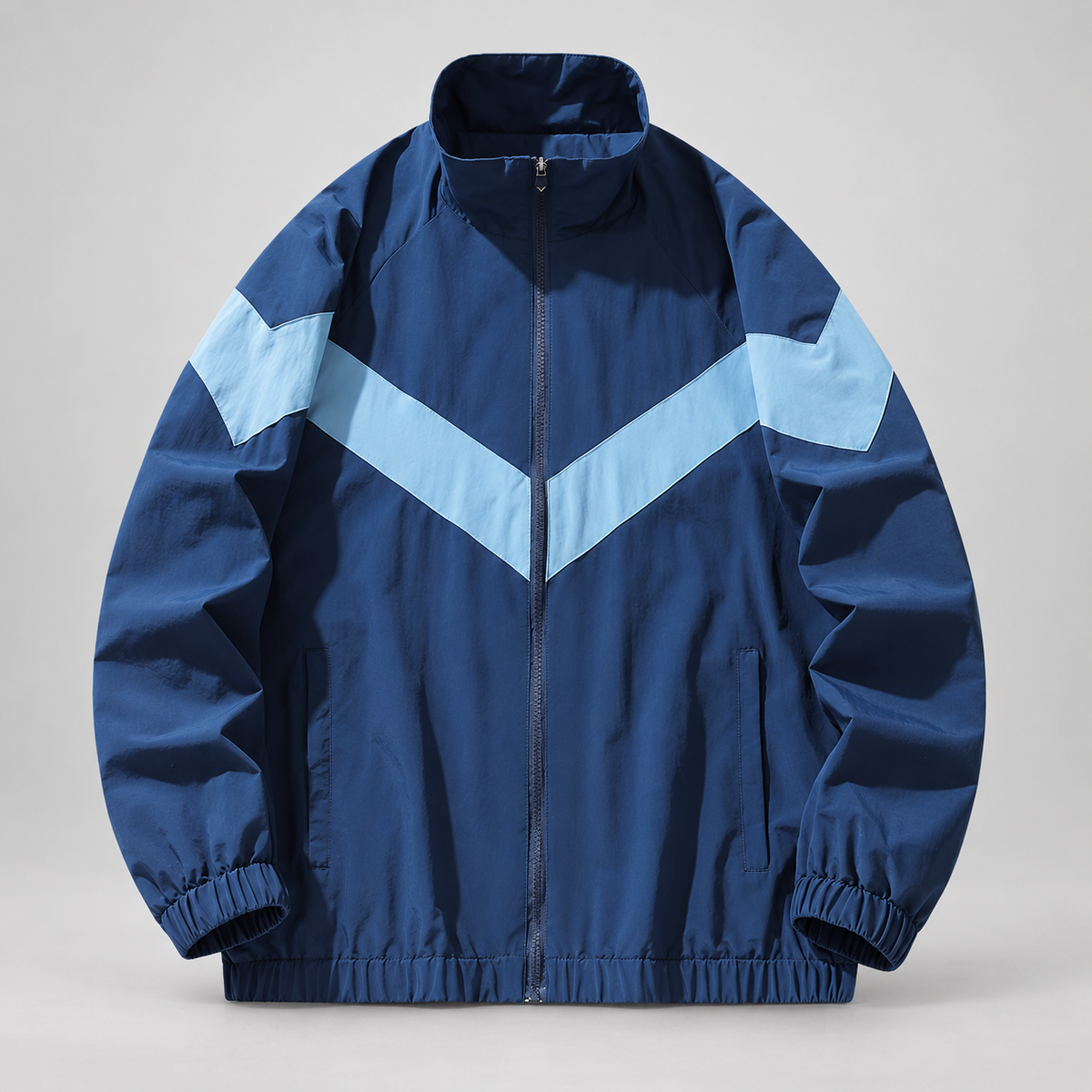 Landon Men’s Chevron Color-Block Full-Zip Track Jacket