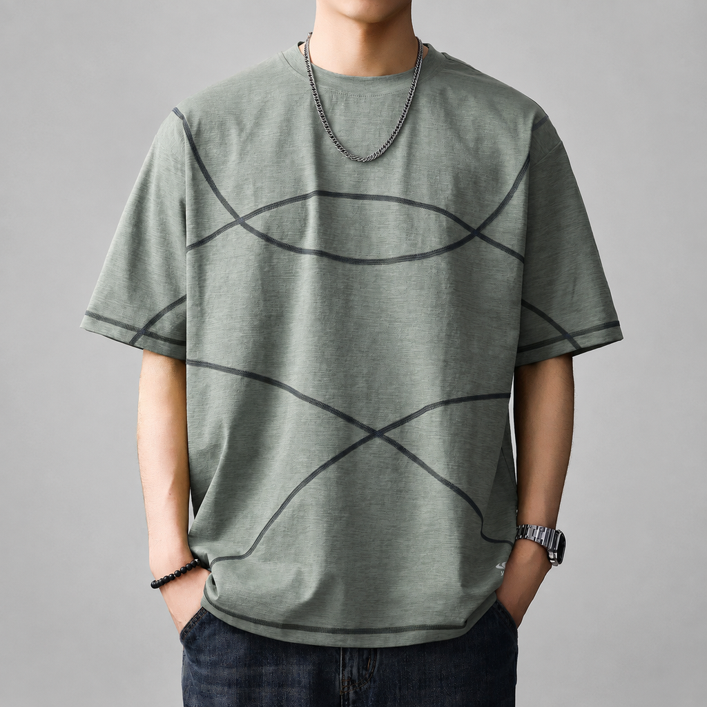 Landon Men’s Contrast Stitch Short Sleeve T-Shirt