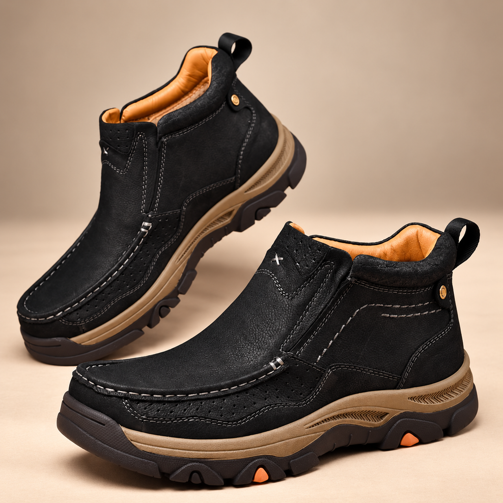 Langston Men’s Moc-Toe Slip-On Ankle Shoes