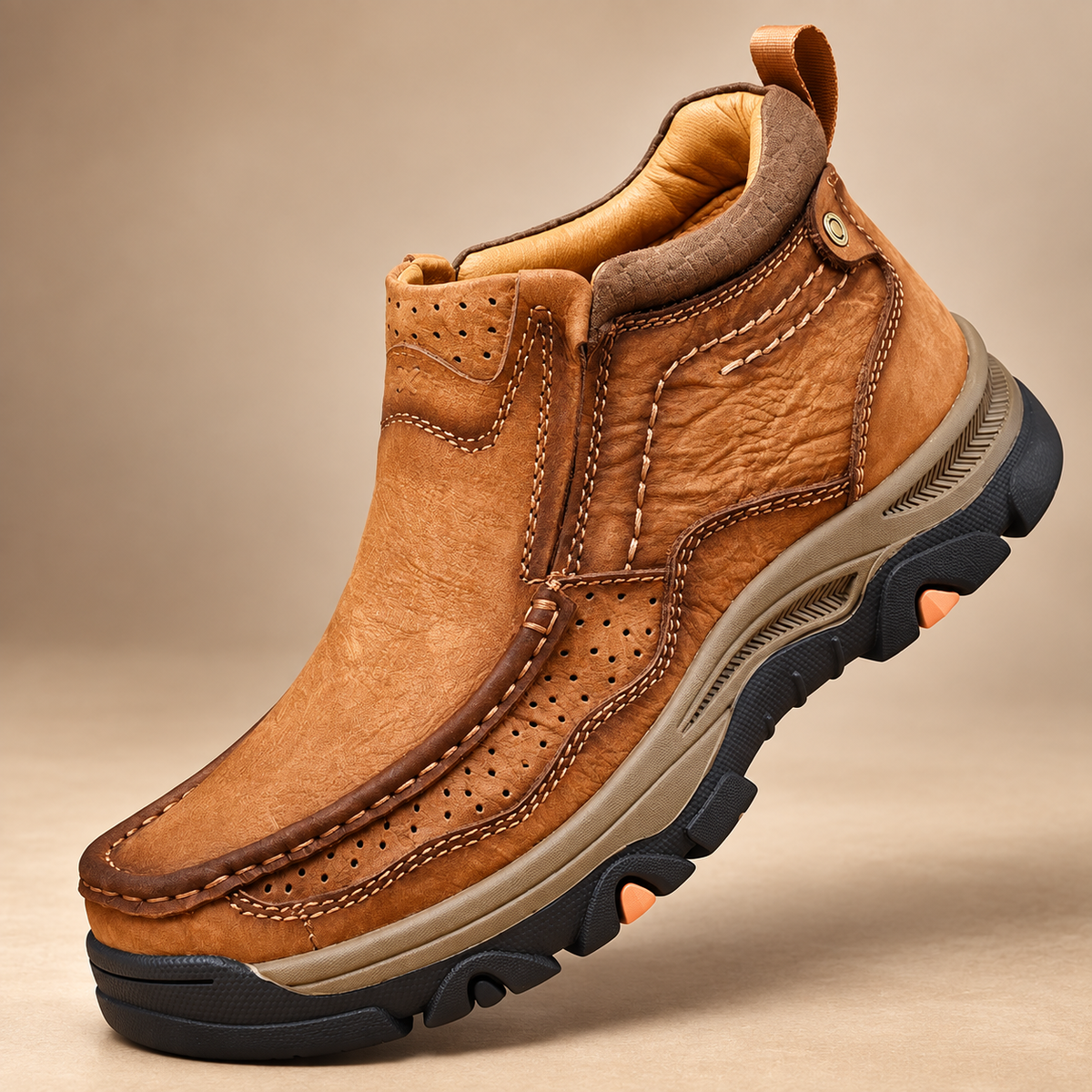 Langston Men’s Moc-Toe Slip-On Ankle Shoes