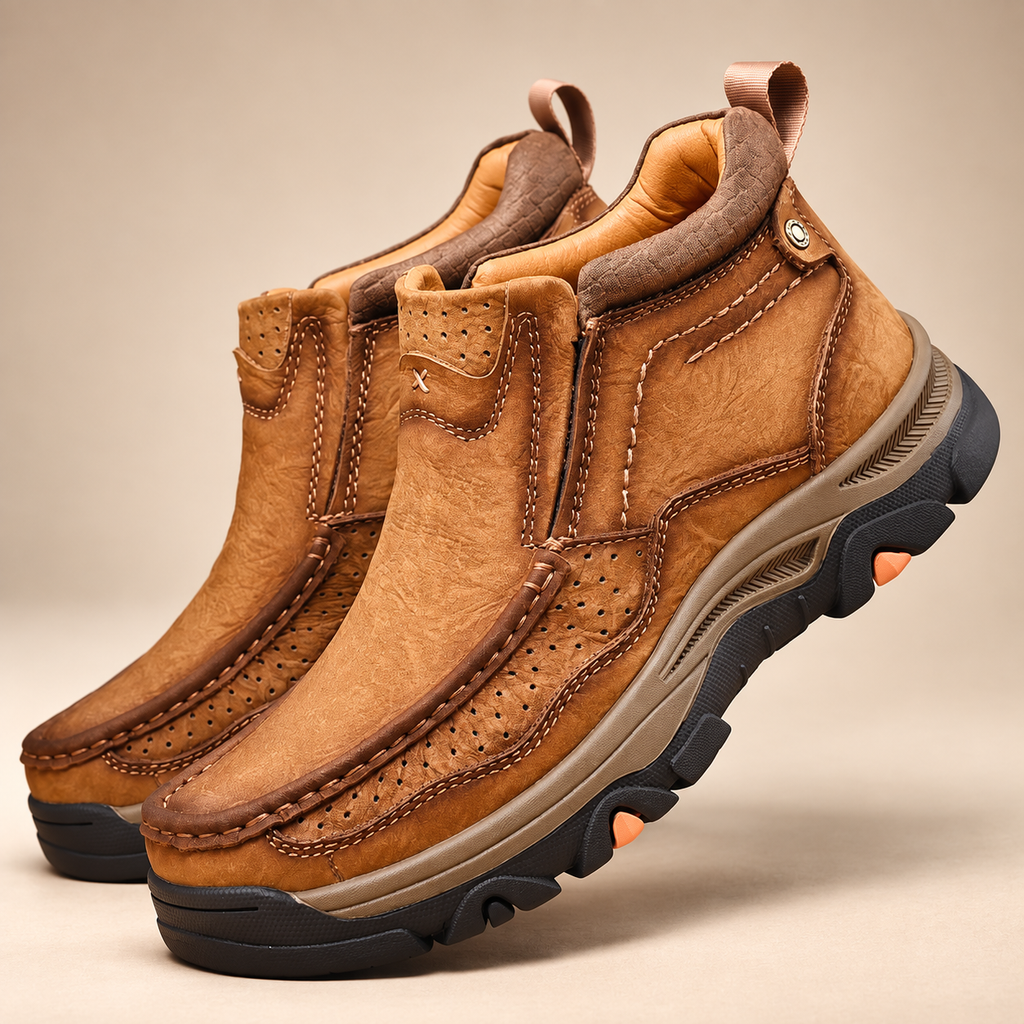 Langston Men’s Moc-Toe Slip-On Ankle Shoes