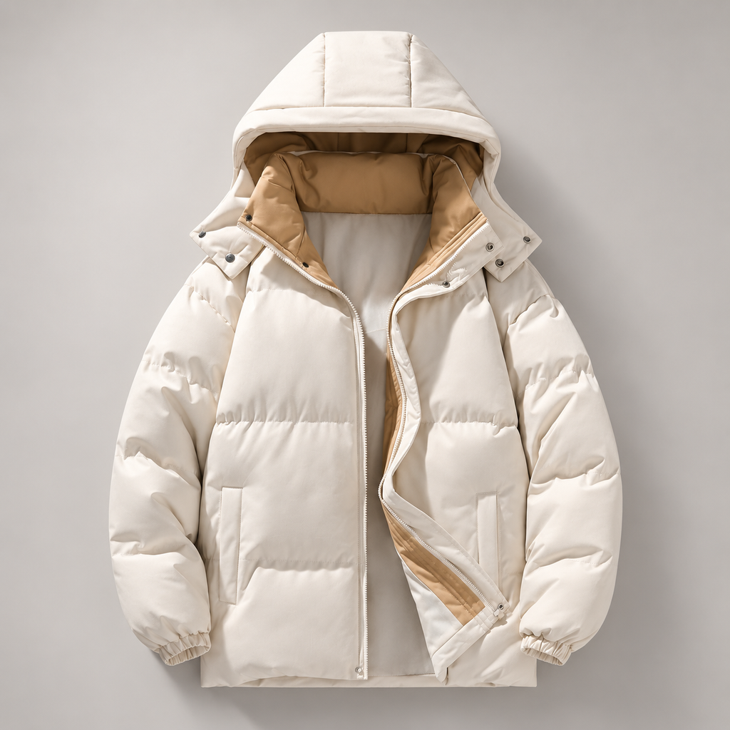 Laurent Men’s Hooded Padded Puffer Jacket