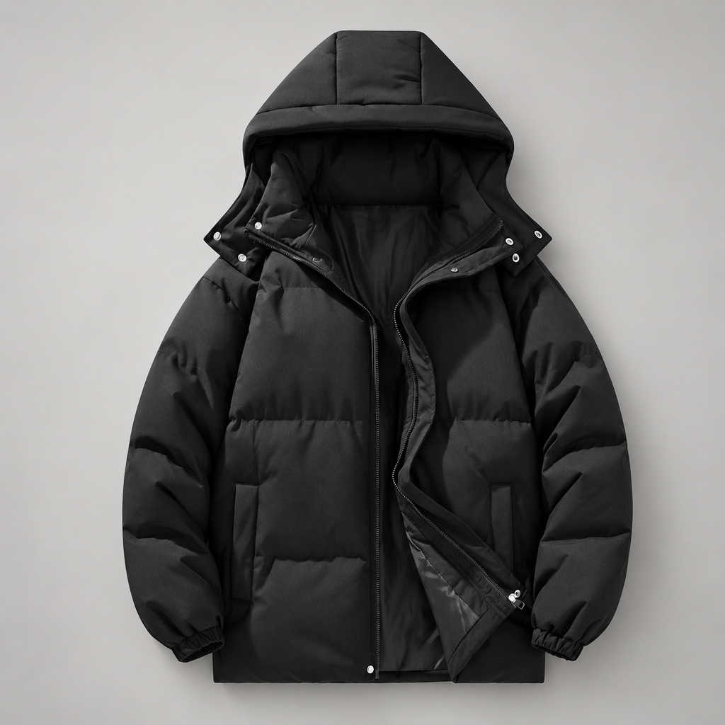 Laurent Men’s Hooded Padded Puffer Jacket