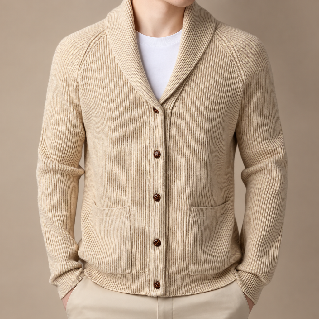 Laurent Men’s Button Front Knit Cardigan