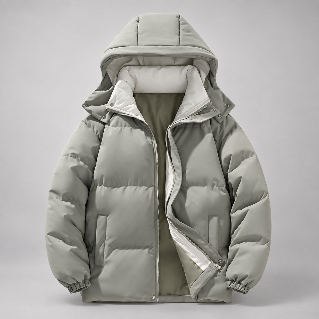 Laurent Men’s Hooded Padded Puffer Jacket