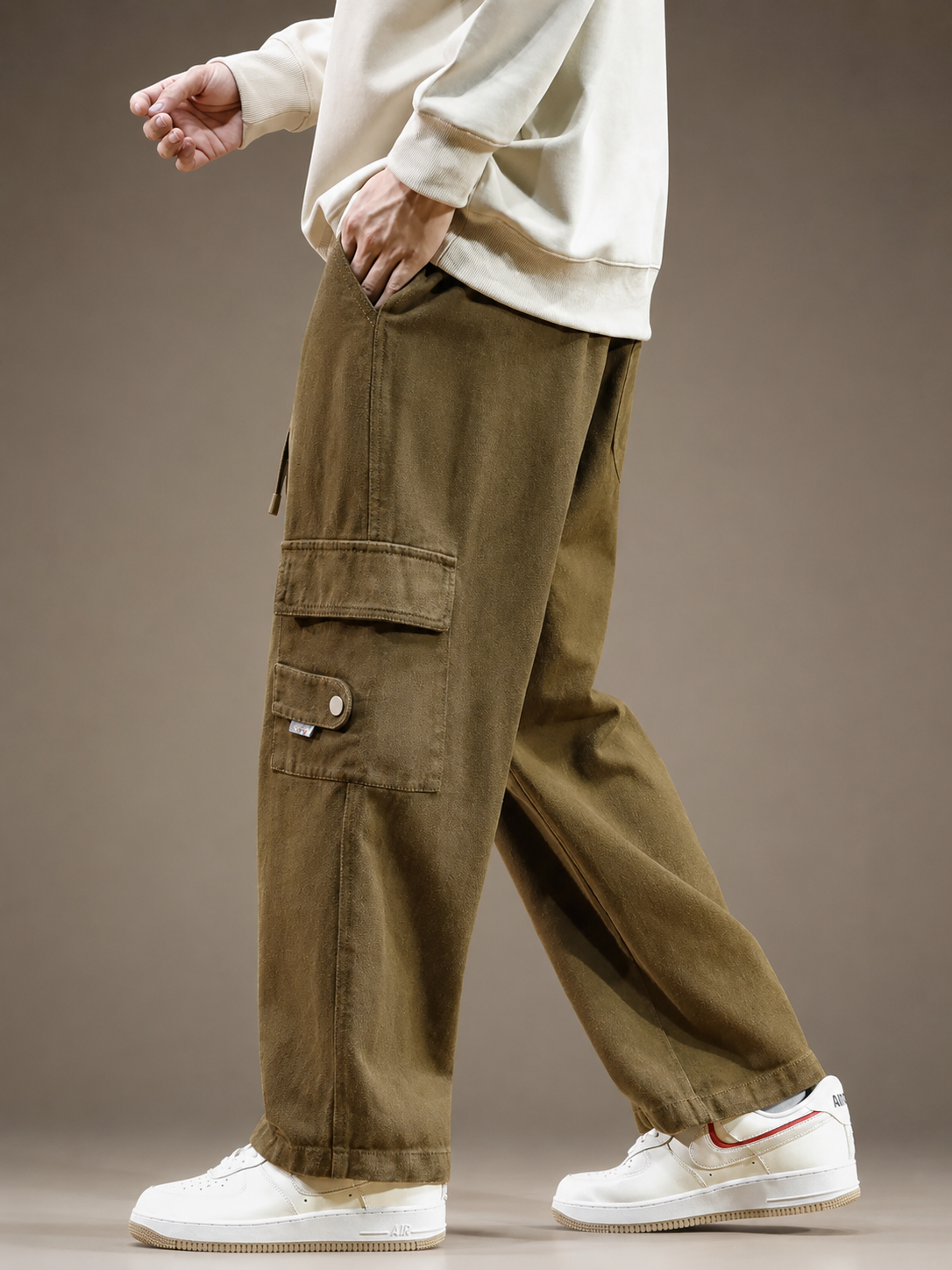 Leandro Men's Heavy Cotton Cargo Pants