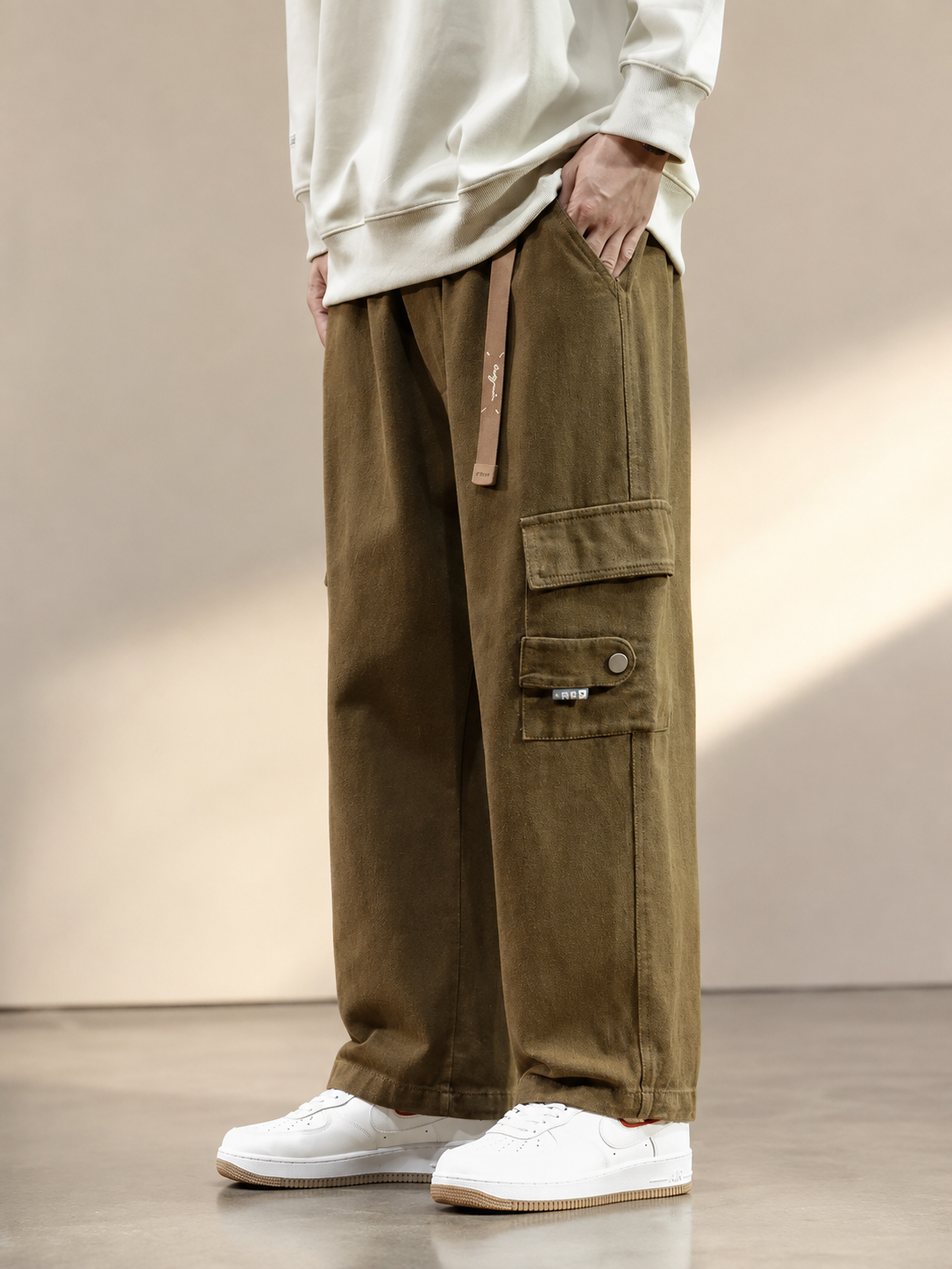 Leandro Men's Heavy Cotton Cargo Pants