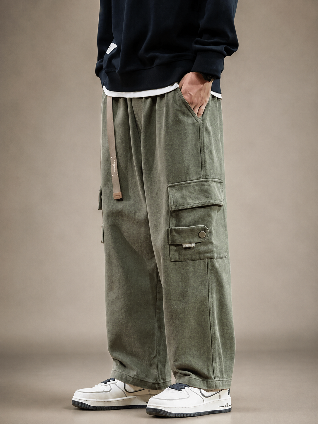 Leandro Men's Heavy Cotton Cargo Pants