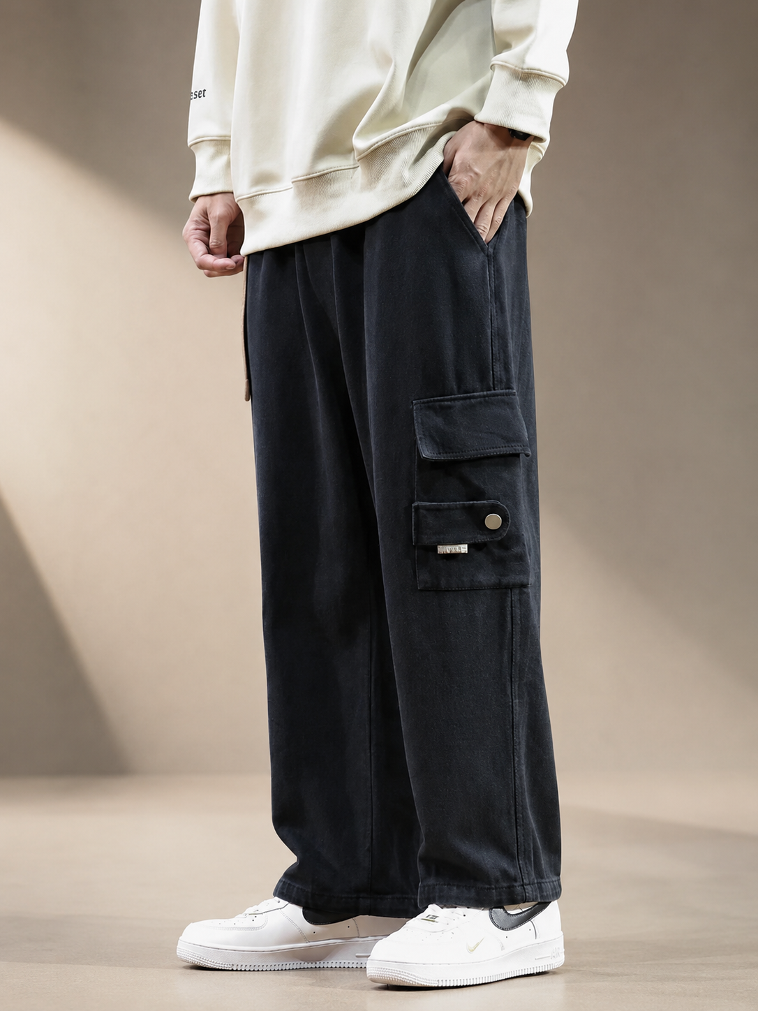 Leandro Men's Heavy Cotton Cargo Pants
