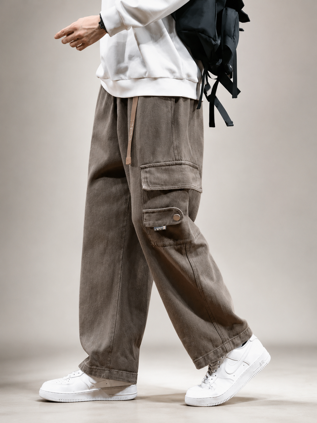 Leandro Men's Heavy Cotton Cargo Pants
