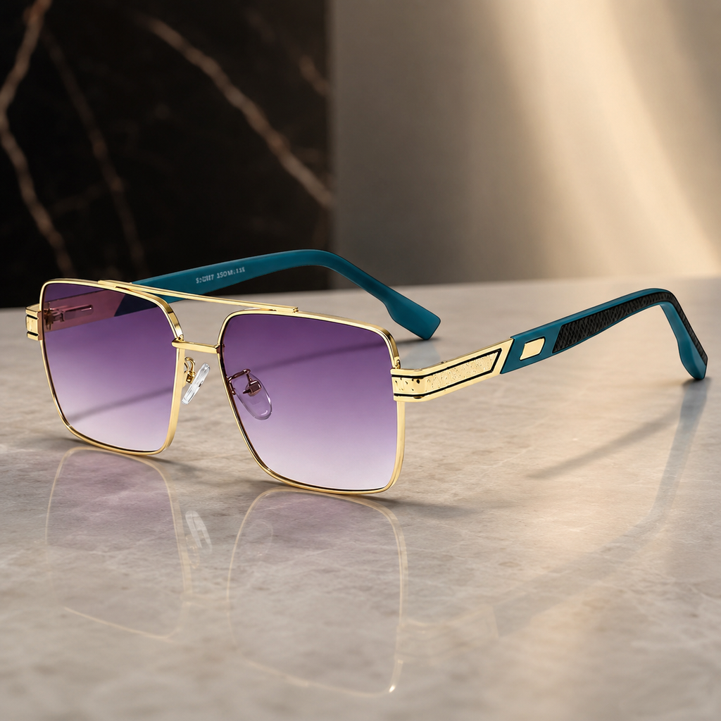 Logan Maverick Gradient UV400 Metal Sunglasses