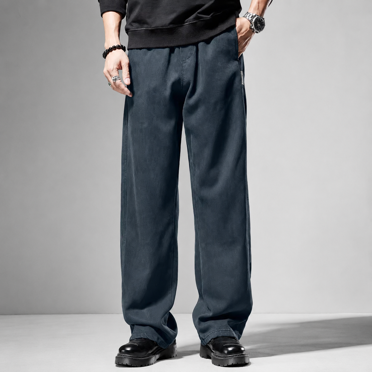 Lorenzo Men’s Wide-Leg Casual Pants