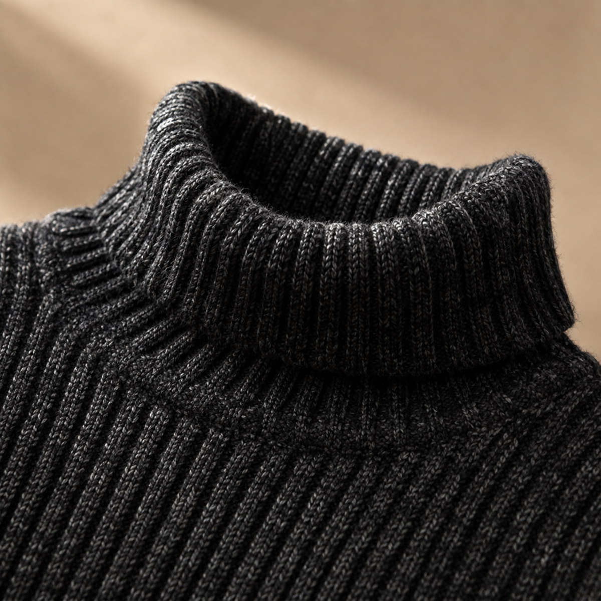 Lorenzo Men's Ribbed Turtleneck Sweater