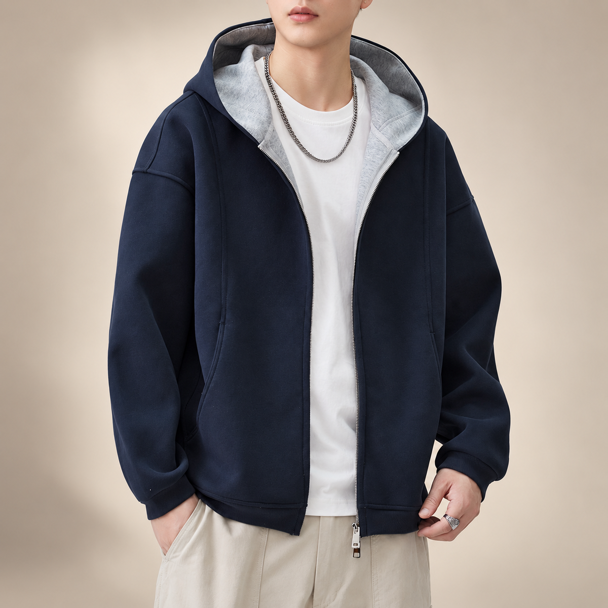 Lorenzo Men’s Relaxed-Fit Zip Hoodie