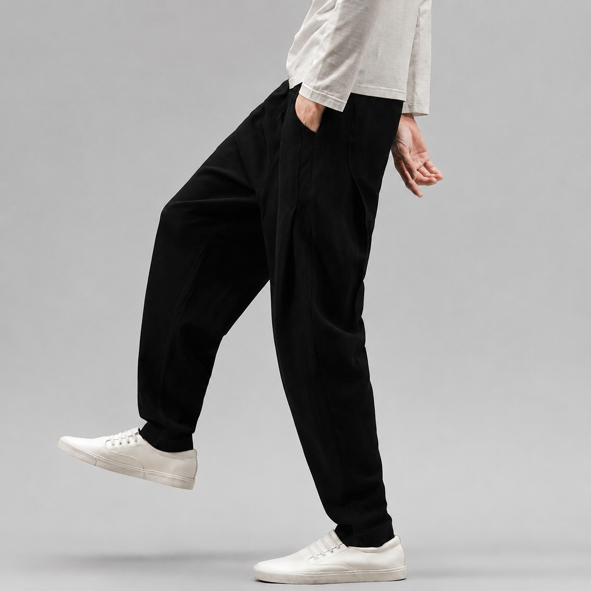 Lorenzo Men’s Relaxed Tapered Casual Pants