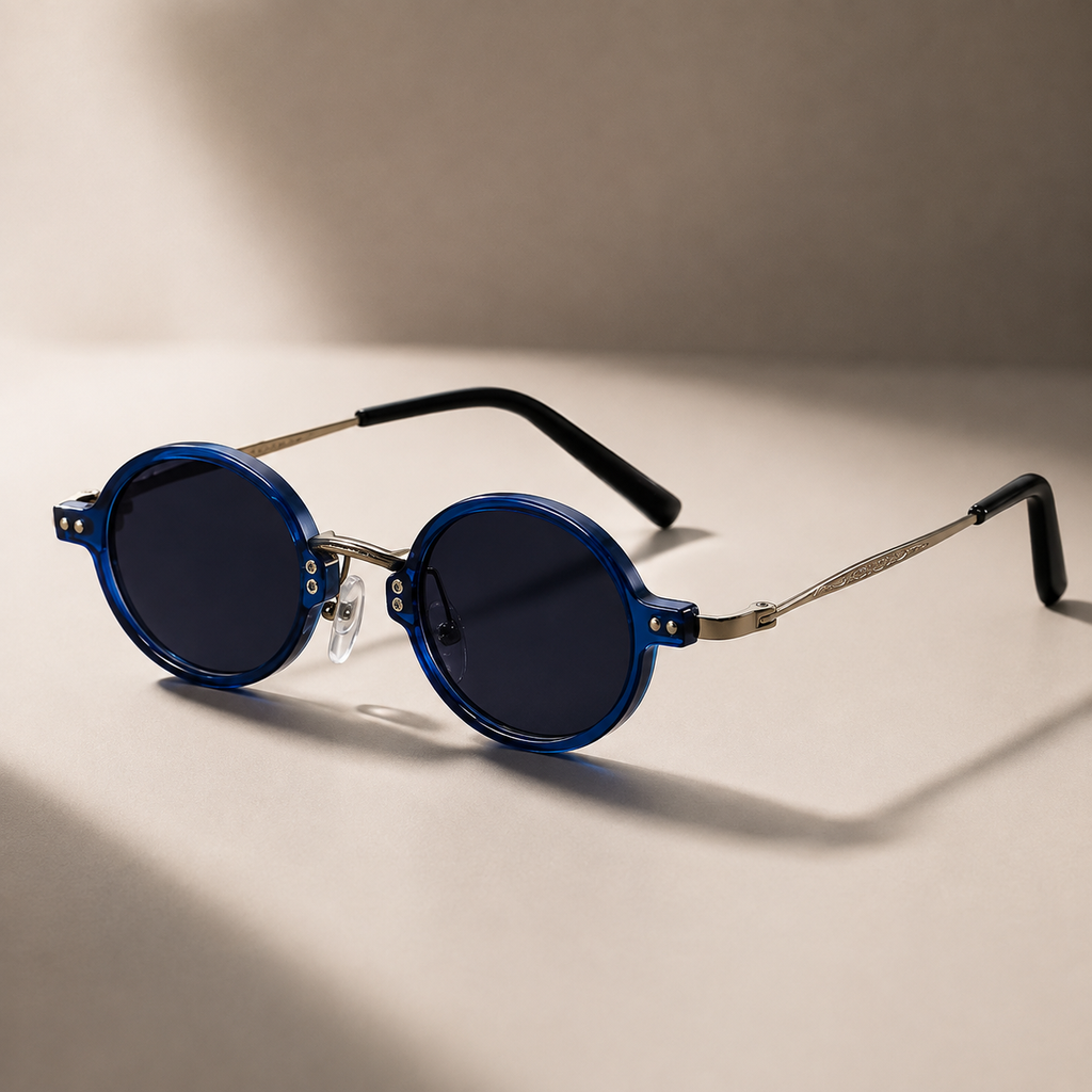 Lorenzo Retro Round Sunglasses