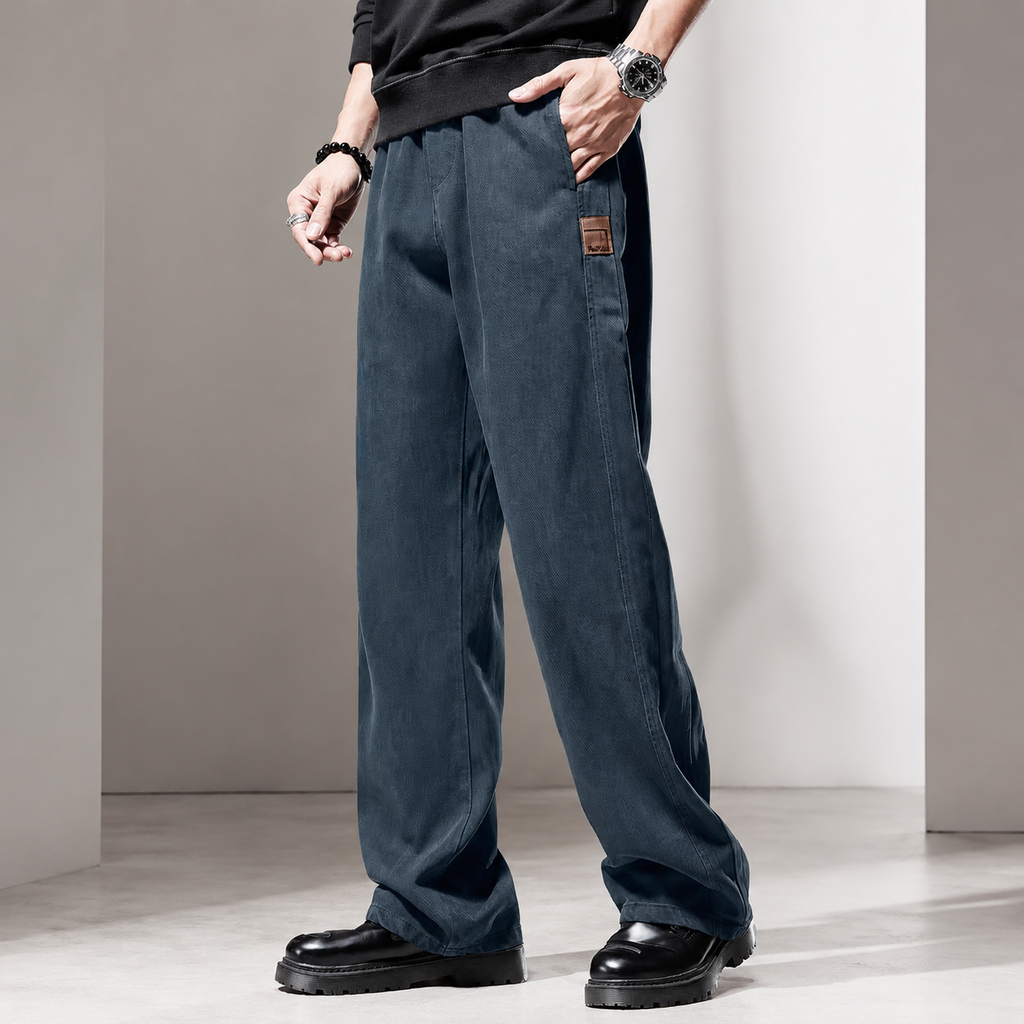 Lorenzo Men’s Wide-Leg Casual Pants