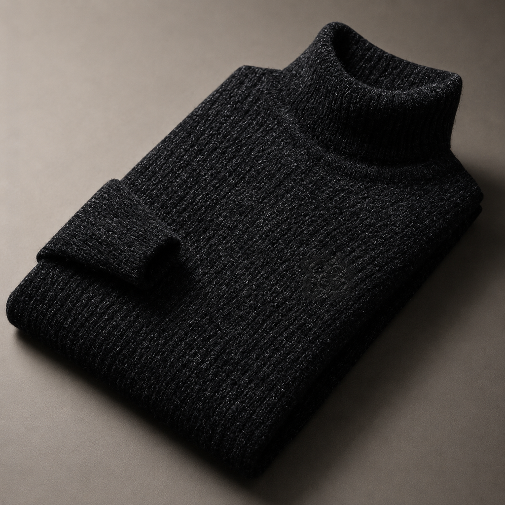 Lorenzo Men's Ribbed Turtleneck Sweater