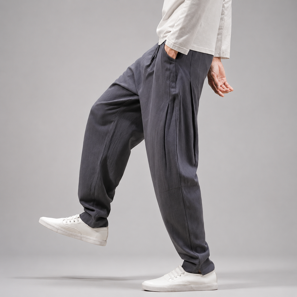 Lorenzo Men’s Relaxed Tapered Casual Pants