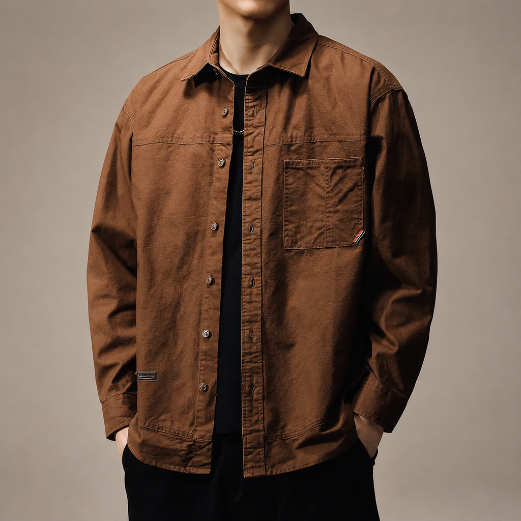 Lowen Men’s Casual Button-Up Overshirt