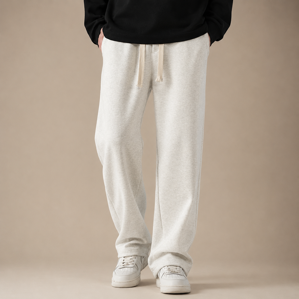 Luca Men's Drawstring Wide Leg Cotton Sweatpants