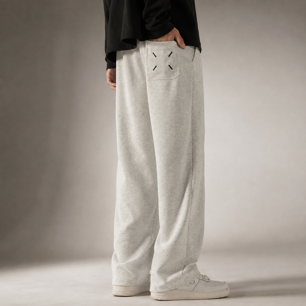 Luca Men's Drawstring Wide Leg Cotton Sweatpants