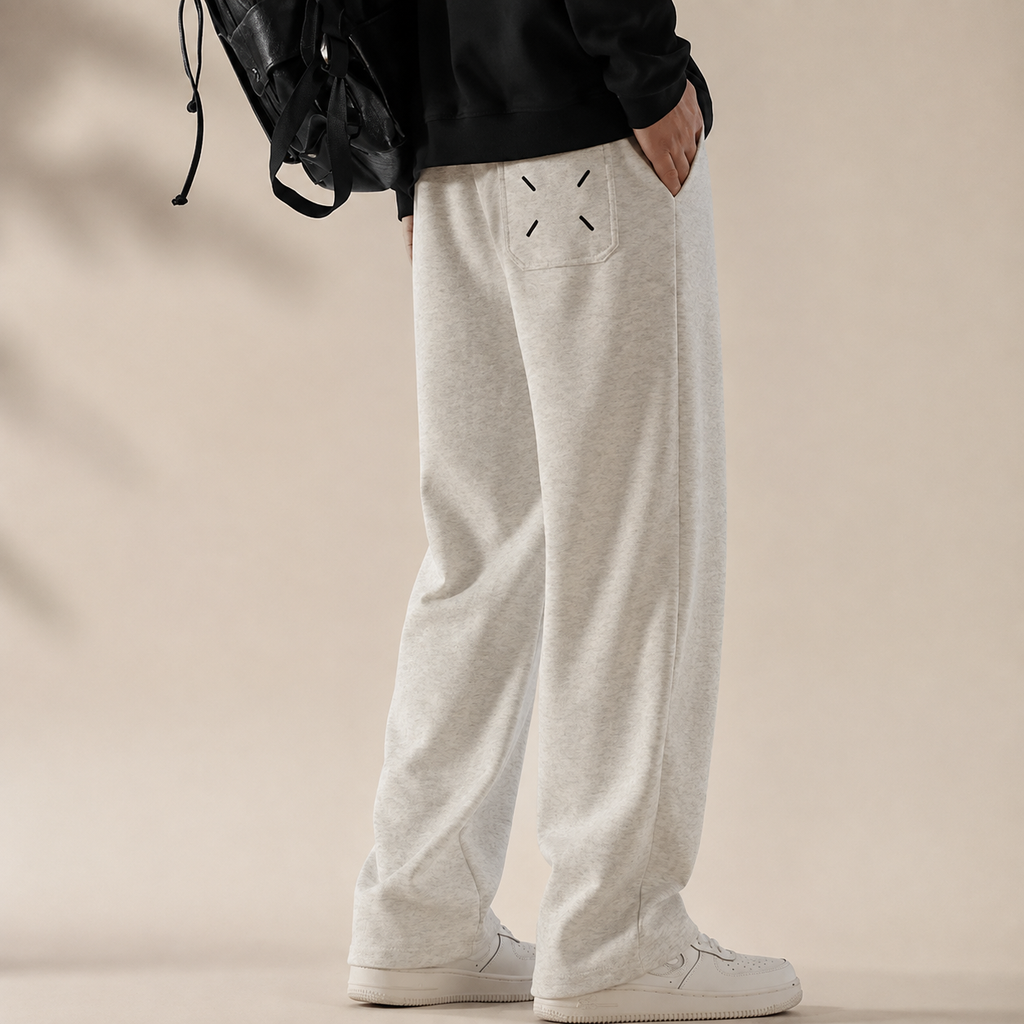 Luca Men's Drawstring Wide Leg Cotton Sweatpants