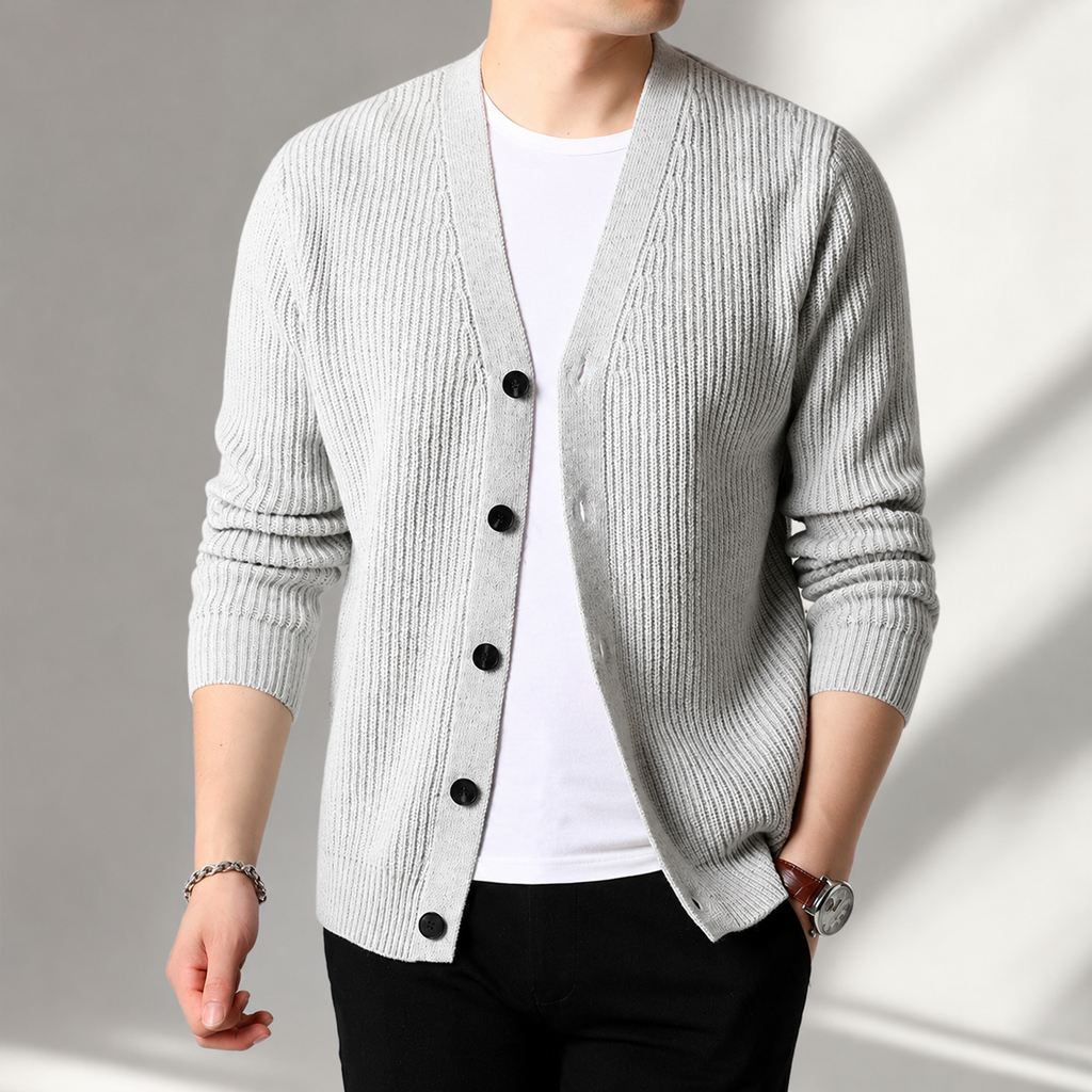 Lucas Men’s Ribbed Knit Cardigan