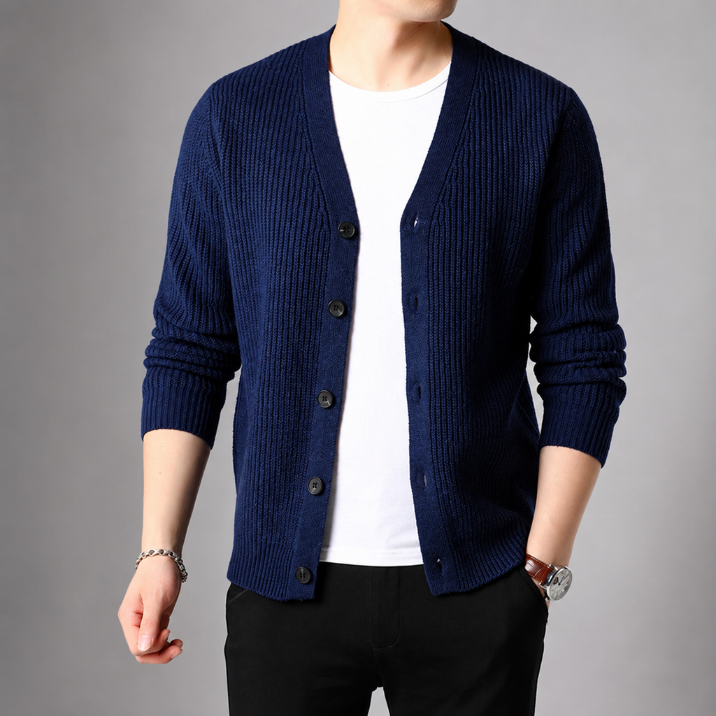 Lucas Men’s Ribbed Knit Cardigan