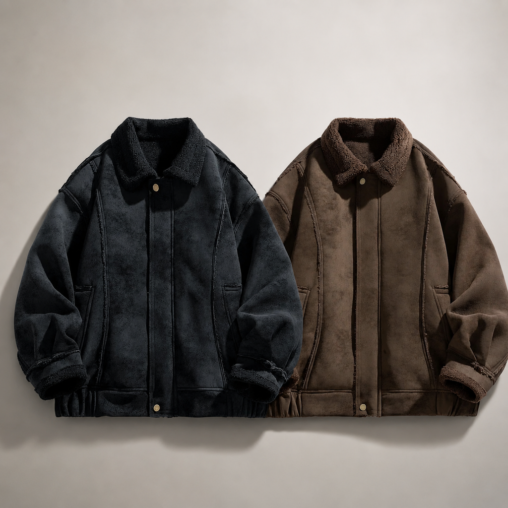 Luciano Men's Suede Shearling Jacket