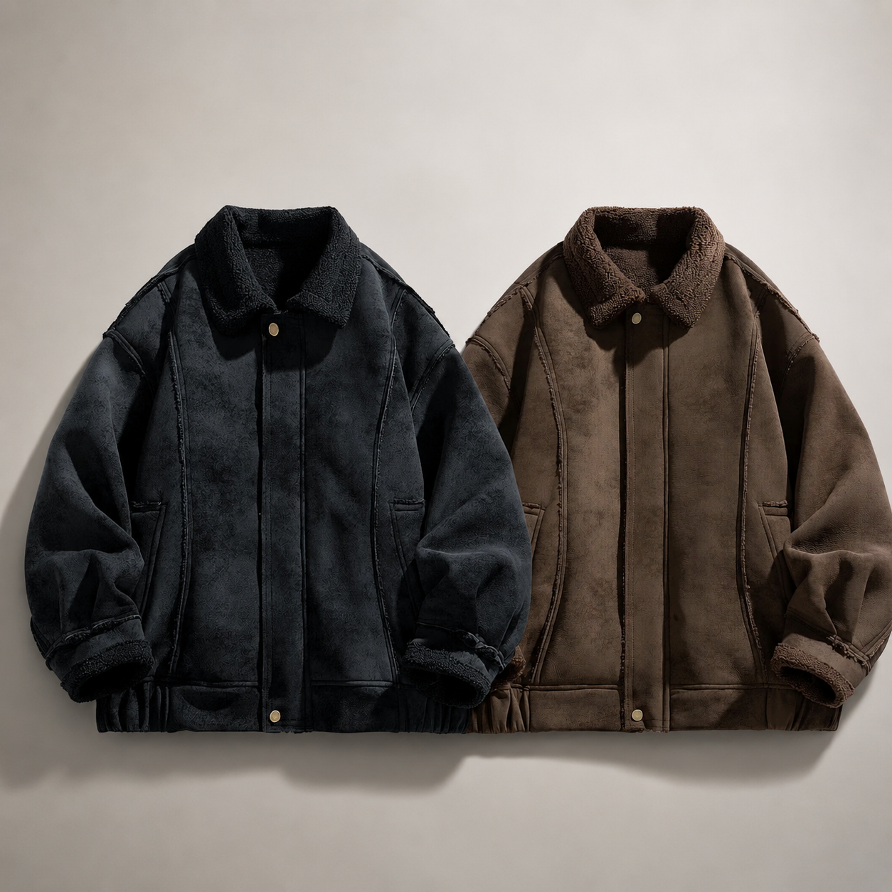Luciano Men's Suede Shearling Jacket