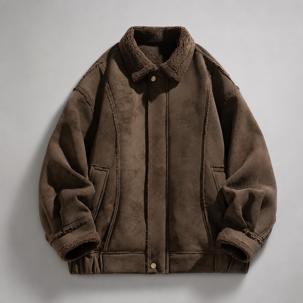 Luciano Men's Suede Shearling Jacket