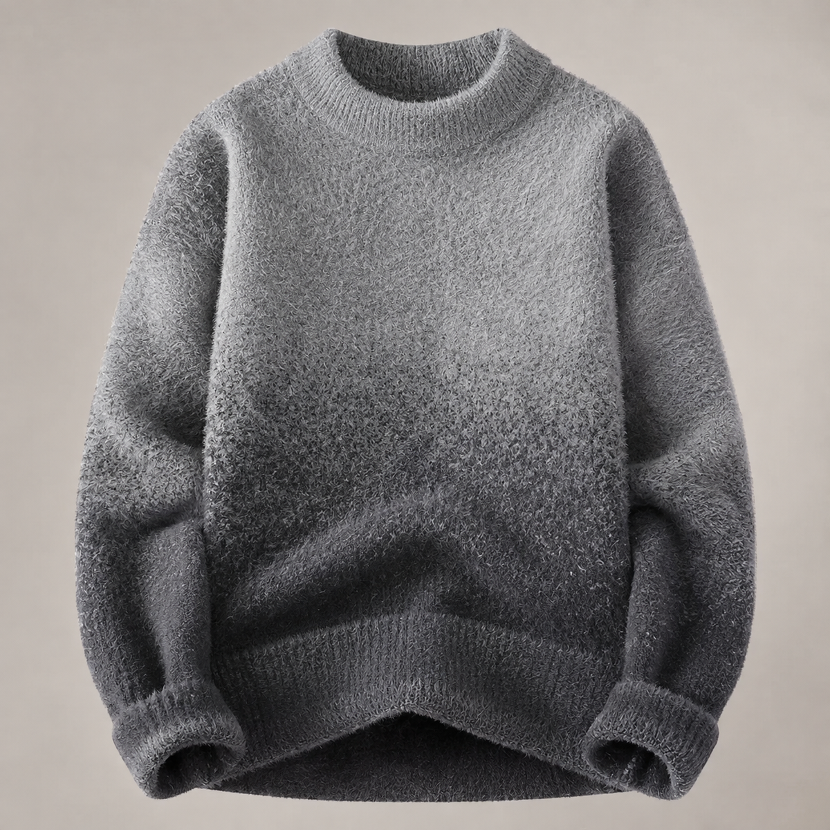 Lucien Crewneck Fuzzy Gradient Sweater