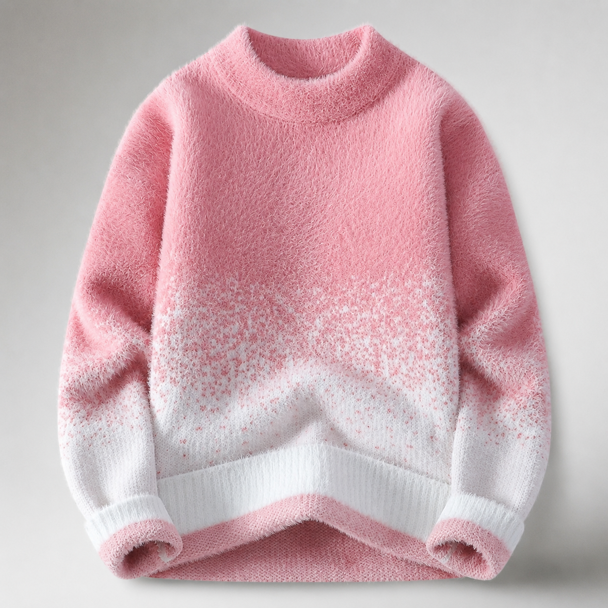 Lucien Crewneck Fuzzy Gradient Sweater