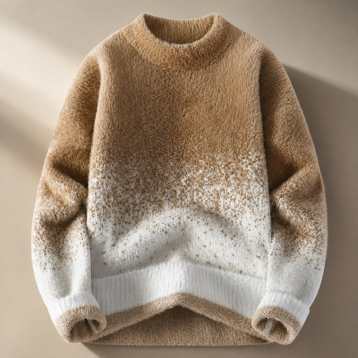 Lucien Crewneck Fuzzy Gradient Sweater