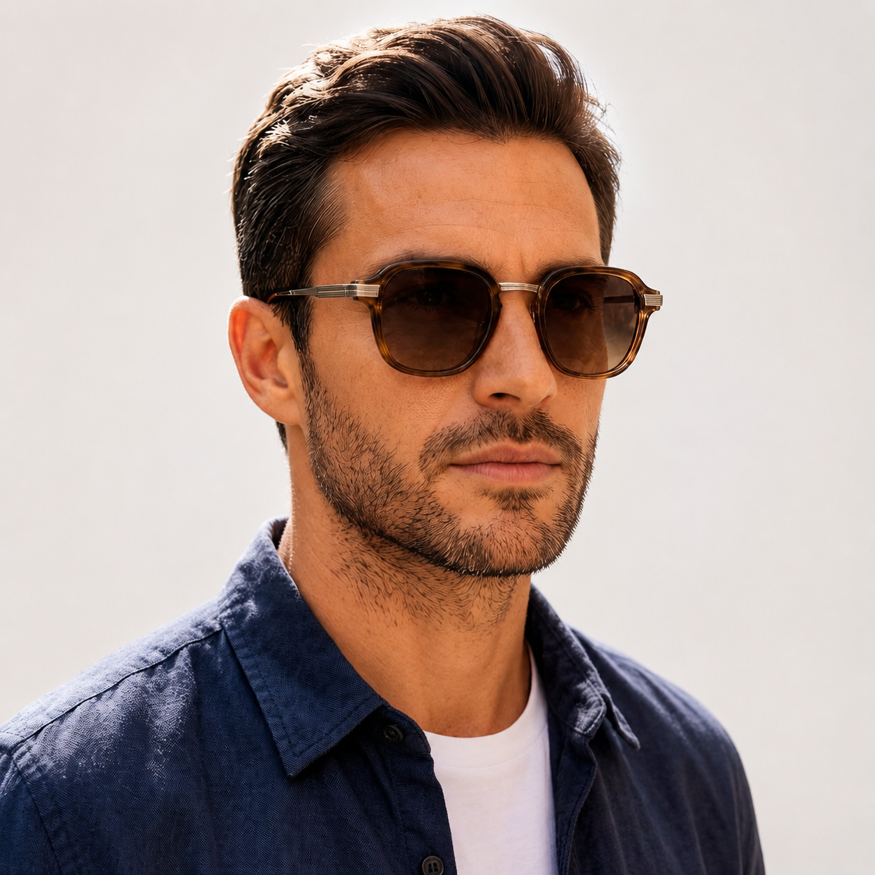 Lucien Round-Frame Sunglasses