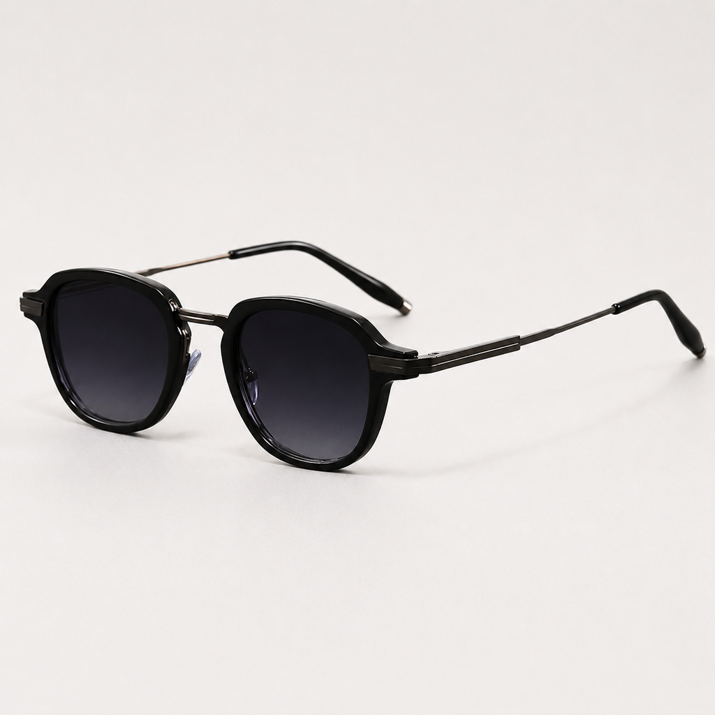 Lucien Round-Frame Sunglasses