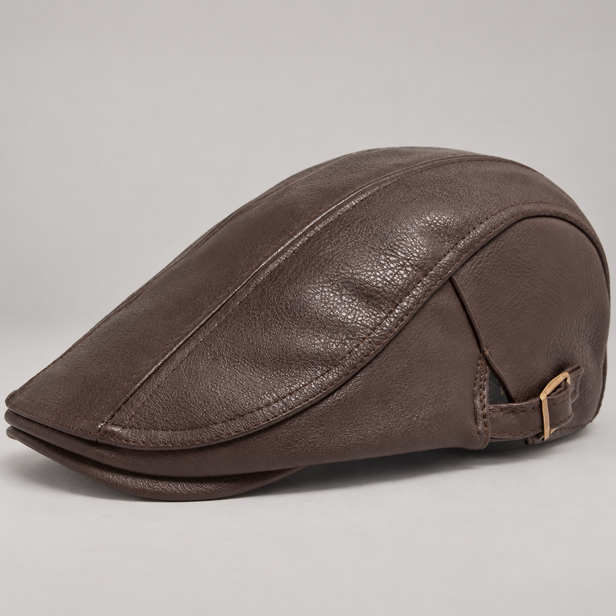 Lucien Men’s Leather-Look Flat Cap