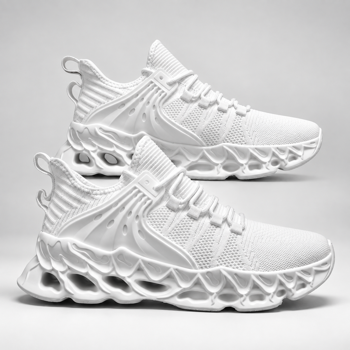 Maddox Men’s Knit Lace-Up Athletic Sneakers with Sculpted Sole