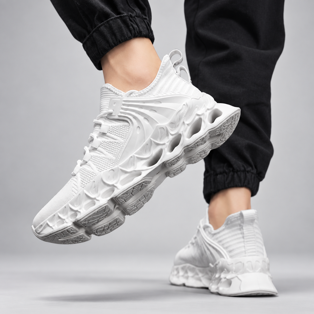 Maddox Men’s Knit Lace-Up Athletic Sneakers with Sculpted Sole